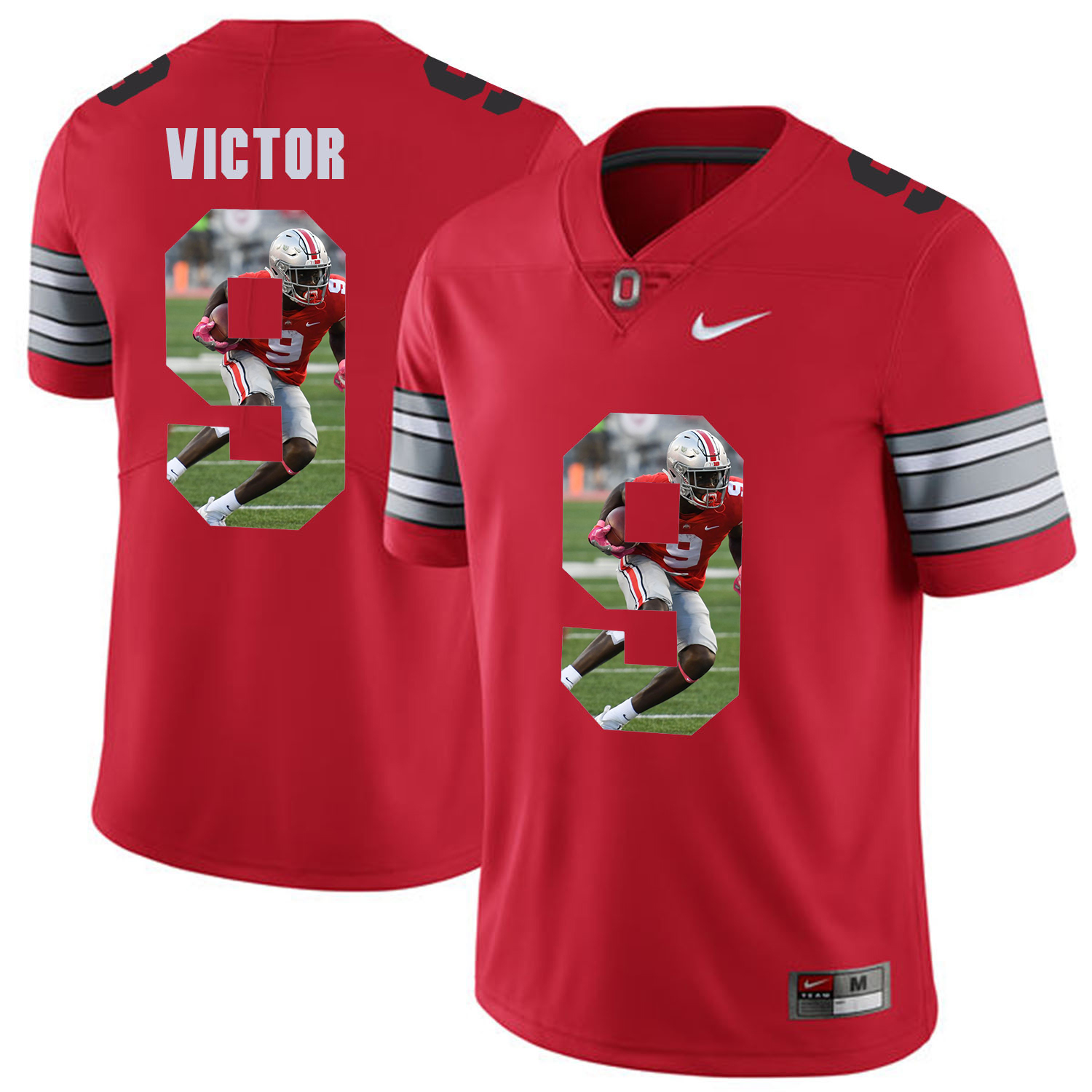 Men Ohio State #9 Victor Red Fashion Edition Customized NCAA Jerseys->customized ncaa jersey->Custom Jersey